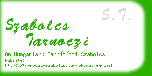 szabolcs tarnoczi business card